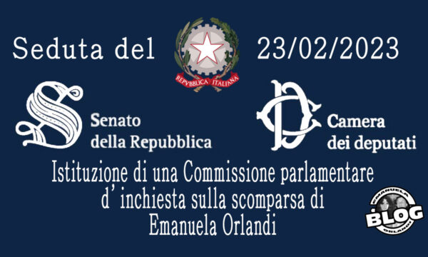 Emanuela Orlandi: Commissione parlamentare seduta del 23/02/2023.