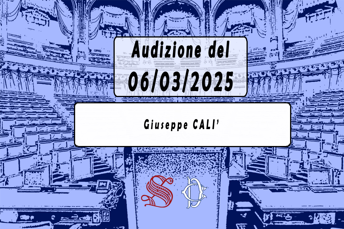 Audizione Giuseppe Calì